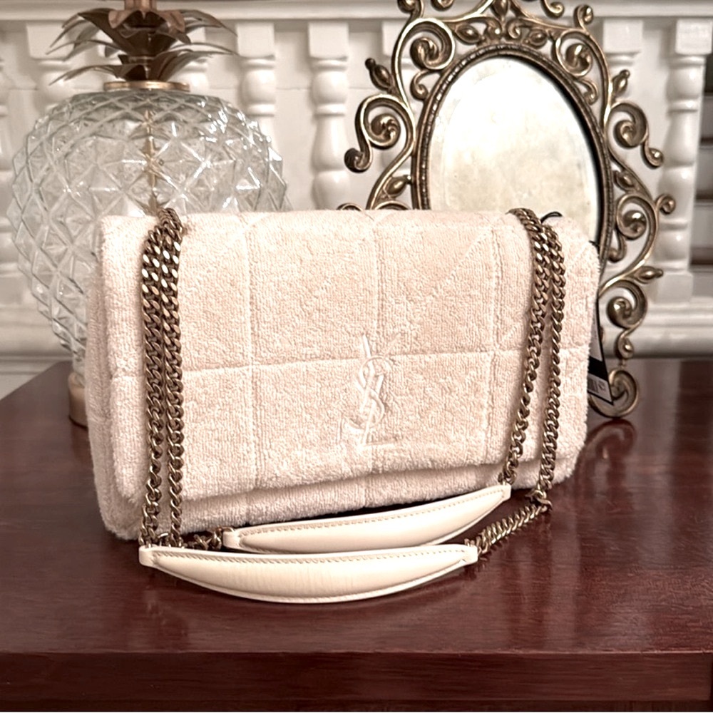 Traded RARE Saint Laurent Terry Patchwork Monogram Medium Jamie